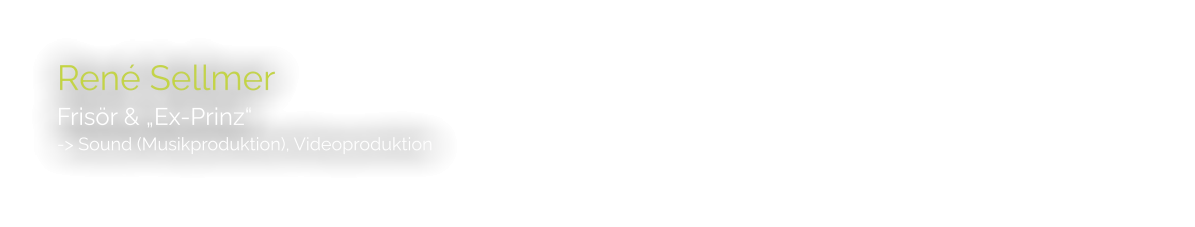 René Sellmer Frisör & „Ex-Prinz“ -> Sound (Musikproduktion), Videoproduktion